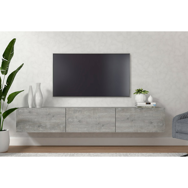 Wrought Studio Ozge Floating TV Stand Up to 80" TV's Wall Mounted Media